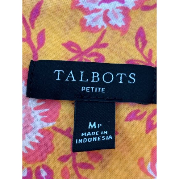 Talbots Petite MP Climbing Jacobean Floral Button-Down Shirt - Picture 4 of 10